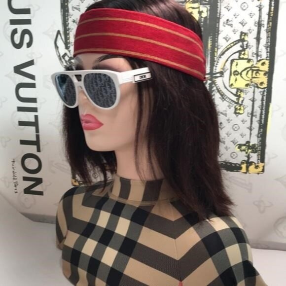 New Authentic Dior White Acetate Sunglasses DIOR B23 R 11 - Picture 11 of 15